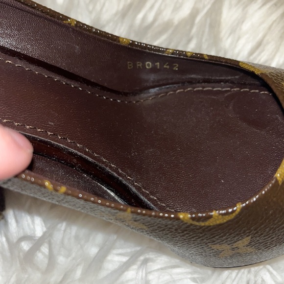 100% Authentic Louis Vuitton Monogram Canvas Vanity Ankle Strap Peep Toe - Picture 16 of 16